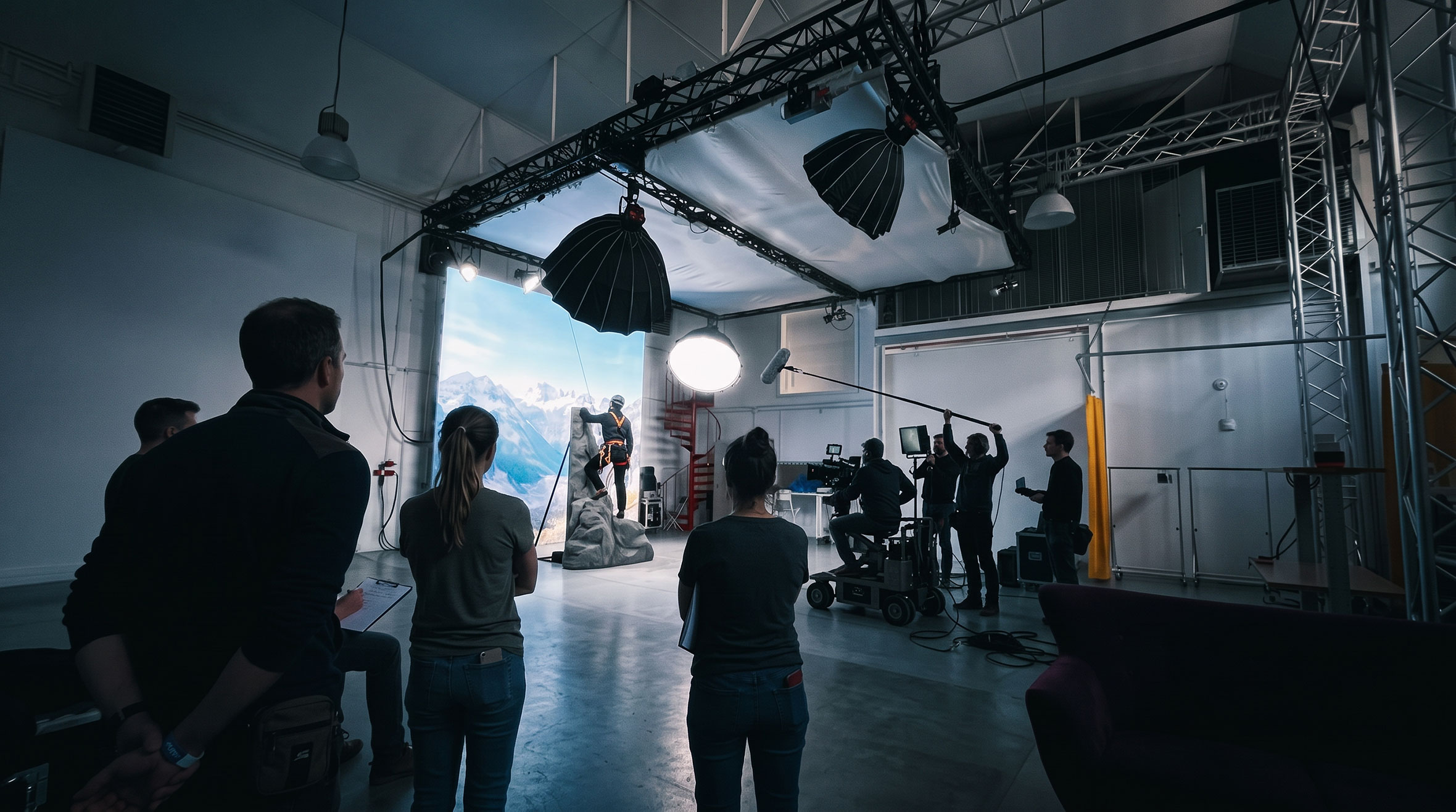 Plan zdjęciowy z ekranem LED HDR